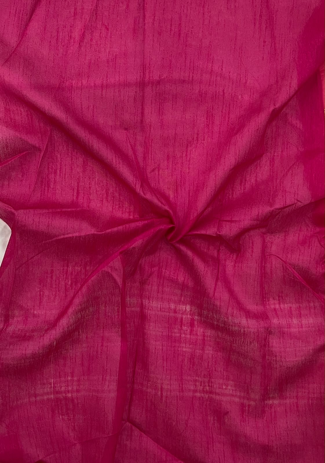 Rani Pink & Sunset Yellow Leheriya Saree with Woven Zari Border