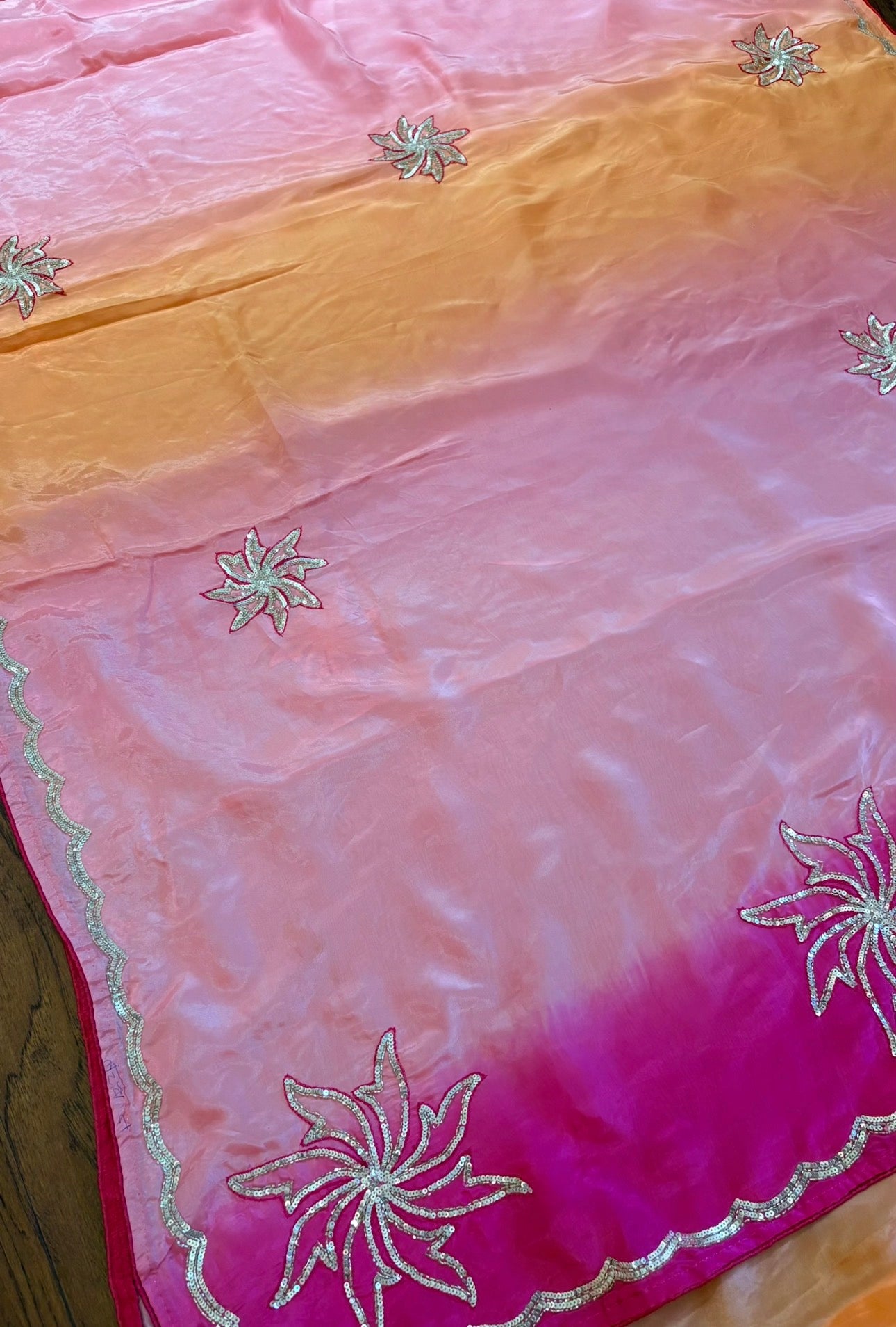 Sunrise Sunset Ombre Organza Saree