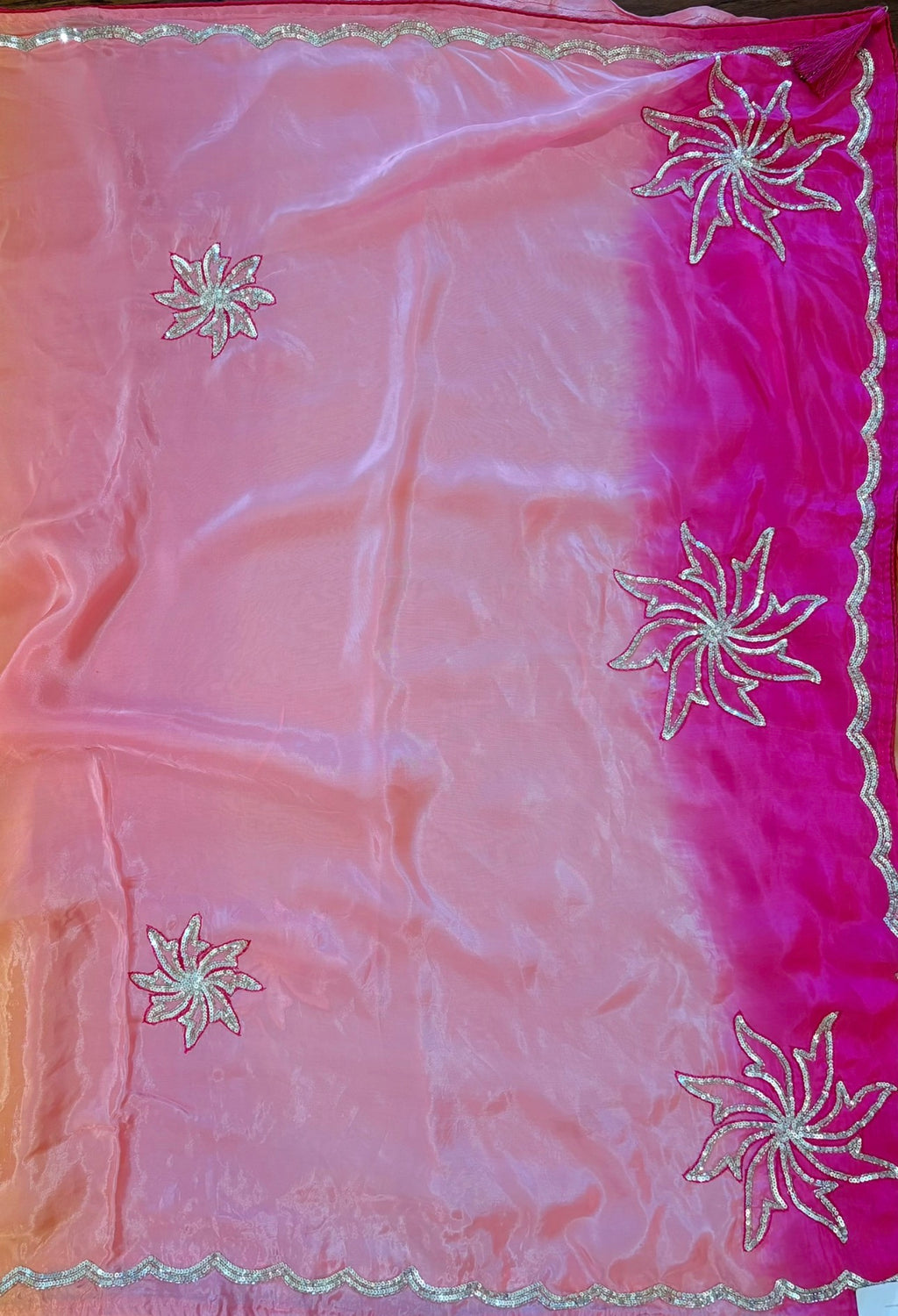 Sunrise Sunset Ombre Organza Saree