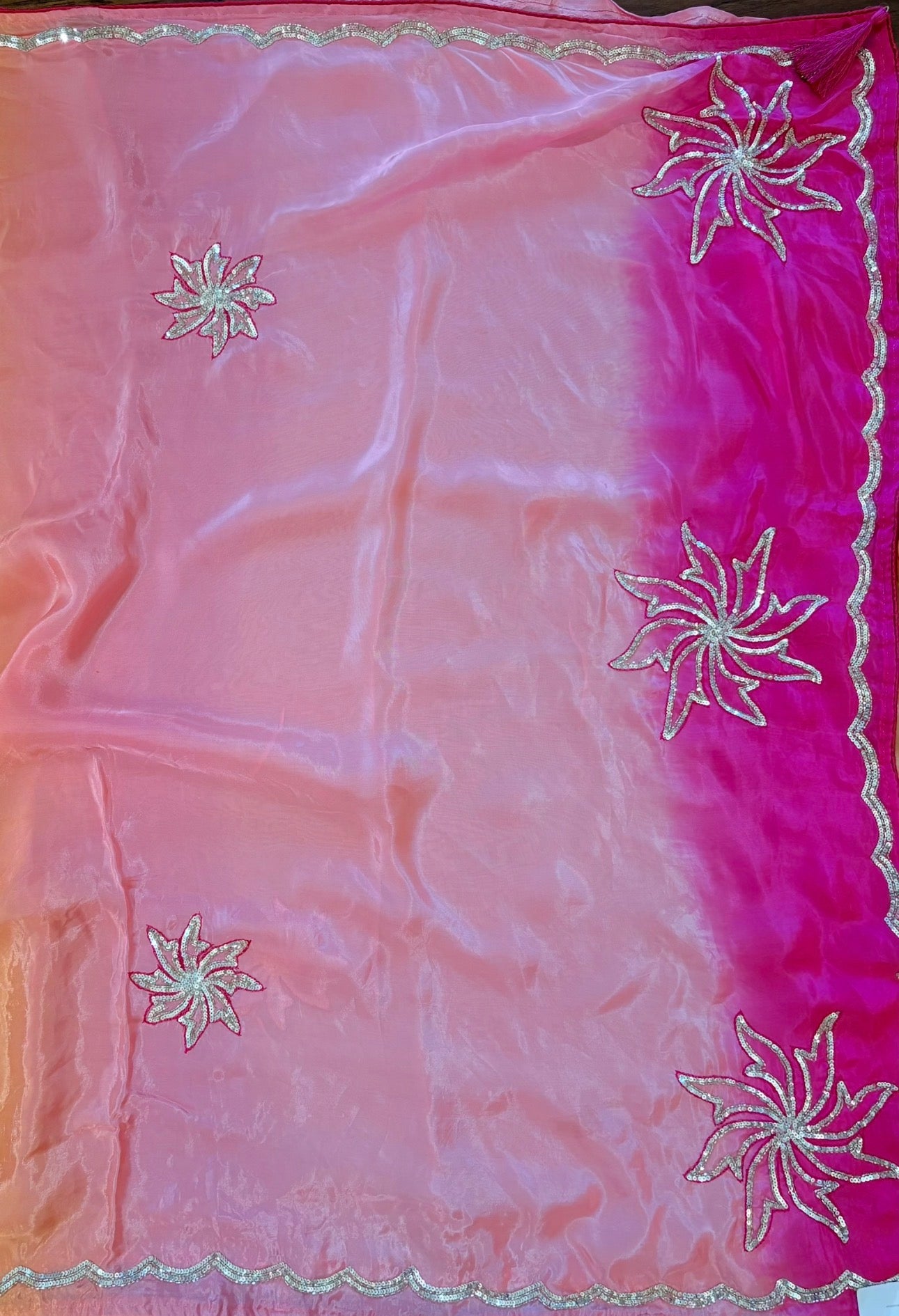Sunrise Sunset Ombre Organza Saree