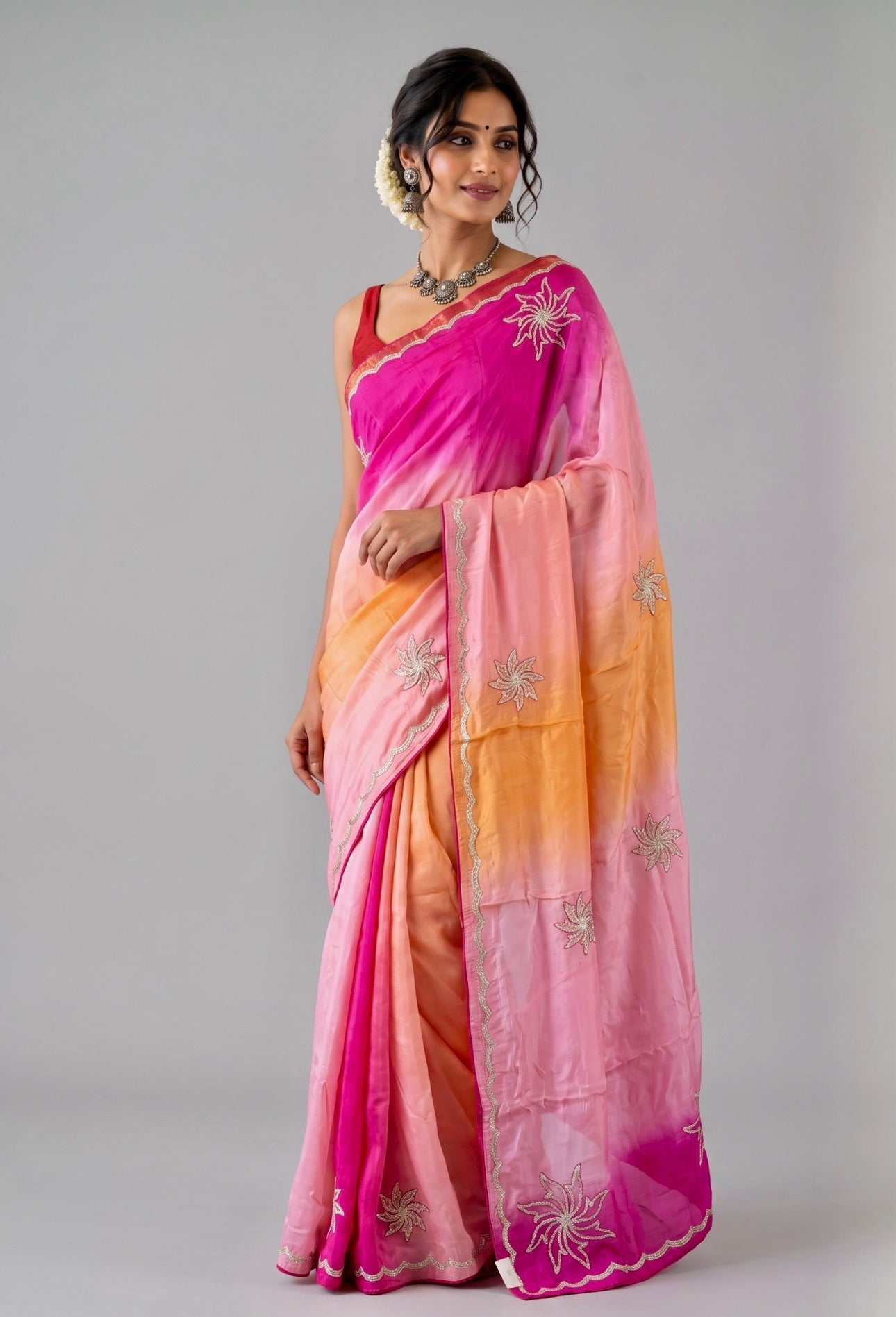 Sunrise Sunset Ombre Organza Saree